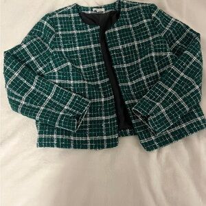 Green Plaid Women's Jacket